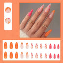 Purple Floral Ballerina Nail Tips 24pcs False Nails Box Purple Floral Ballerina Nail Tips 24pcs False Nails Box