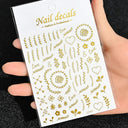Celestial Gold Nail Art Sticker Set - Sun Moon Star Designs Celestial Gold Nail Art Sticker Set - Sun Moon Star Designs