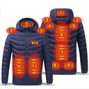 Mens USB Heated Hooded Jacket Waterproof Winter Warmer Mens USB Heated Hooded Jacket Waterproof Winter Warmer