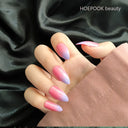 24pcs Light Green Stripe Gradient Fake Nails Full Cover Set 24pcs Light Green Stripe Gradient Fake Nails Full Cover Set