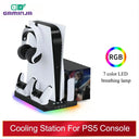 YLW P58 P5 Stand Cooling Station With RGB Light Fan Charger YLW P58 P5 Stand Cooling Station With RGB Light Fan Charger