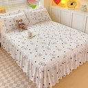 Bonenjoy Bed Skirt Cartoon Style Bed Cover Ruffled Lace Bonenjoy Bed Skirt Cartoon Style Bed Cover Ruffled Lace