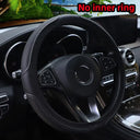 Artificial Leather Three-Dimensional Embossed Car Steering Wheel Cover 14.5-15 Inches Artificial Leather Three-Dimensional Embossed Car Steering Wheel Cover 14.5-15 Inches