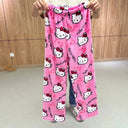 Hello Kitty Flannel Pajama Pants Cozy Anime Home Fashion Hello Kitty Flannel Pajama Pants Cozy Anime Home Fashion