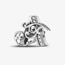 925 Sterling Silver Zircon Vine 26 Letters Pendants Bead 925 Sterling Silver Zircon Vine 26 Letters Pendants Bead
