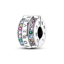 Daisy Sterling Silver Clip Charms with Authentic CZ Detailing Daisy Sterling Silver Clip Charms with Authentic CZ Detailing