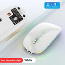 Dual Mode Bluetooth Wireless Mouse Versatile Silent Backlight Dual Mode Bluetooth Wireless Mouse Versatile Silent Backlight
