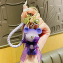 Crystal Bow Tie Bear Keychain Charm Pendant Cute Accessory Crystal Bow Tie Bear Keychain Charm Pendant Cute Accessory