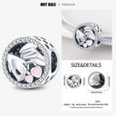 925 Silver Charm Bracelet with Zircon Pendant Beads DIY Jewelry 925 Silver Charm Bracelet with Zircon Pendant Beads DIY Jewelry