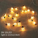 Whimsical LED Santa & Snowman Holiday Light Garland Whimsical LED Santa & Snowman Holiday Light Garland
