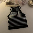 Korean Striped Tank Top: Women's Summer Fashion Essential Korean Striped Tank Top: Women's Summer Fashion Essential