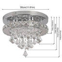 Crystal Chandelier Chrome LED Flush Mount Ceiling Light Crystal Chandelier Chrome LED Flush Mount Ceiling Light