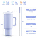 Meoky 40oz Tumbler With Handle Straw Stainless Steel Gift Meoky 40oz Tumbler With Handle Straw Stainless Steel Gift