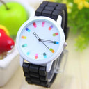 Elegant White and Green Jelly Watch Stylish Timepiece Women Elegant White and Green Jelly Watch Stylish Timepiece Women