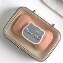 Leaf Shape Soap Dish: Automatic Drainage Shower Holder Blue Grey Leaf Shape Soap Dish: Automatic Drainage Shower Holder Blue Grey