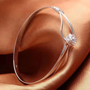 Dreamcatcher Charm Bracelet Silver Cuff For Women Elegant Dreamcatcher Charm Bracelet Silver Cuff For Women Elegant