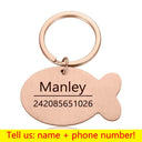 Personalized Engraved Pet ID Tag Keychain for Cats Dogs Personalized Engraved Pet ID Tag Keychain for Cats Dogs