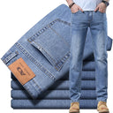 Brand Top Classic Style Men Light Blue Denim Trousers Brand Top Classic Style Men Light Blue Denim Trousers