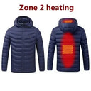 Mens USB Heated Hooded Jacket Waterproof Winter Warmer Mens USB Heated Hooded Jacket Waterproof Winter Warmer