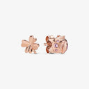 Sterling Silver Crystal Stud Earrings Rose Gold Heart Bee Sterling Silver Crystal Stud Earrings Rose Gold Heart Bee