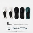 Ultimate Comfort: 5 Pairs Stylish Breathable Cotton Boat Socks Ultimate Comfort: 5 Pairs Stylish Breathable Cotton Boat Socks