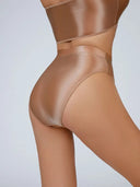 Sexy Women Shiny High Waist G String Sheer Yoga Thong Sexy Women Shiny High Waist G String Sheer Yoga Thong