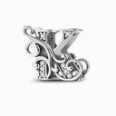 925 Sterling Silver Zircon Vine 26 Letters Pendants Bead 925 Sterling Silver Zircon Vine 26 Letters Pendants Bead