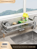 Punch-Free Storage Rack Wall-Mounted Tool For Kitchen Punch-Free Storage Rack Wall-Mounted Tool For Kitchen