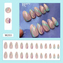 Purple Floral Ballerina Nail Tips 24pcs False Nails Box Purple Floral Ballerina Nail Tips 24pcs False Nails Box