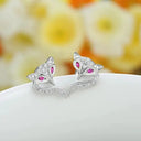 Starlight Elegance Sterling Silver Star Stud Earrings Zircon Starlight Elegance Sterling Silver Star Stud Earrings Zircon