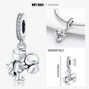 925 Silver Charm Bracelet with Zircon Pendant Beads DIY Jewelry 925 Silver Charm Bracelet with Zircon Pendant Beads DIY Jewelry