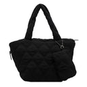 Puffer Tote Bag for Women Lightweight Down Cotton Handbag Puffer Tote Bag for Women Lightweight Down Cotton Handbag