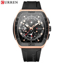 CURREN Men's Colorful Multi-Functional Tonneau Quartz Watch CURREN Men's Colorful Multi-Functional Tonneau Quartz Watch