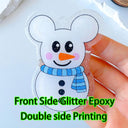 Custom Acrylic Keychain with Personalized Holographic Charm Custom Acrylic Keychain with Personalized Holographic Charm