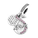 Fashion Pink Pansy Flower Pendant Bead 925 Sterling Silver Fashion Pink Pansy Flower Pendant Bead 925 Sterling Silver
