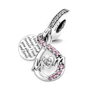 Fashion Pink Pansy Flower Pendant Bead 925 Sterling Silver Fashion Pink Pansy Flower Pendant Bead 925 Sterling Silver