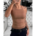 Ribbed Tank Top: Comfortable & Stylish O Neck Cami Ribbed Tank Top: Comfortable & Stylish O Neck Cami