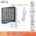 Electronic Temperature Humidity Meter with Clock Indoor Outdoor Weather Station Electronic Temperature Humidity Meter with Clock Indoor Outdoor Weather Station