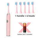 Sonic Electric Toothbrush with Replaceable Heads Waterproof Design for Couples Sonic Electric Toothbrush with Replaceable Heads Waterproof Design for Couples
