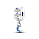 Daisy Sterling Silver Clip Charms with Authentic CZ Detailing Daisy Sterling Silver Clip Charms with Authentic CZ Detailing