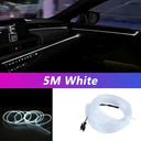 Car Interior LED Neon EL Strip Light USB Ambient Lamp 5M Car Interior LED Neon EL Strip Light USB Ambient Lamp 5M