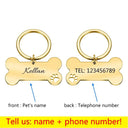 Personalized Pet ID Tag: Stylish Bone Engraved Pendant Personalized Pet ID Tag: Stylish Bone Engraved Pendant
