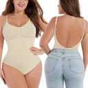 Backless Deep V Neck Thong Bodysuit Bra Invisible Shaper Backless Deep V Neck Thong Bodysuit Bra Invisible Shaper
