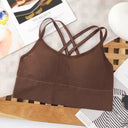 Sleek Womens Back Cross Strap Tank Top With Push Up Support Sleek Womens Back Cross Strap Tank Top With Push Up Support