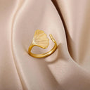 Stainless Steel Sunflower Wedding Rings for Women Elegant Design Stainless Steel Sunflower Wedding Rings for Women Elegant Design