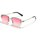 Stylish UV400 Rimless Square Sunglasses for Men and Women Stylish UV400 Rimless Square Sunglasses for Men and Women