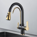 Quyanre Matte Black Filtered Crane For Kitchen Faucet Quyanre Matte Black Filtered Crane For Kitchen Faucet