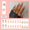 Purple Floral Ballerina Nail Tips 24pcs False Nails Box Purple Floral Ballerina Nail Tips 24pcs False Nails Box