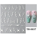 Fantasy Butterfly Nail Decals - Silver Holographic Flames Fantasy Butterfly Nail Decals - Silver Holographic Flames