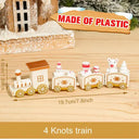 Charming Wooden And Plastic Christmas Train Ornament Charming Wooden And Plastic Christmas Train Ornament